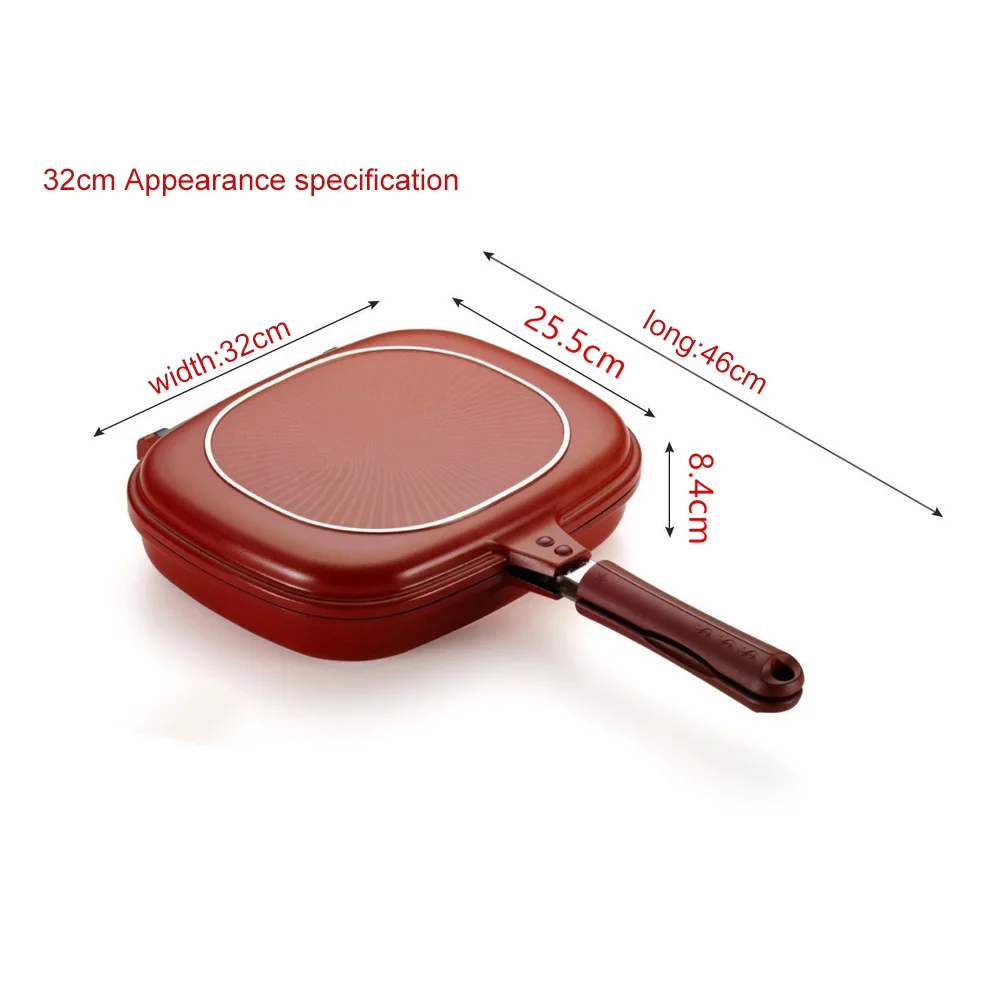 

Grill Pan Double Sided Non-stick Copper Tortilla Frying Pan Set Home Utensils Outdoor Cooking Barbecue Double-Sided Saucepan