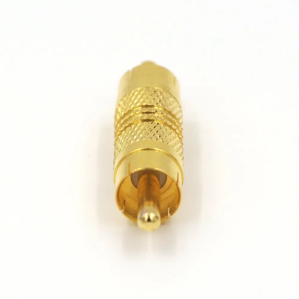 Gold Plated RCA Male to Coupler Connector 3PACK-VCE |