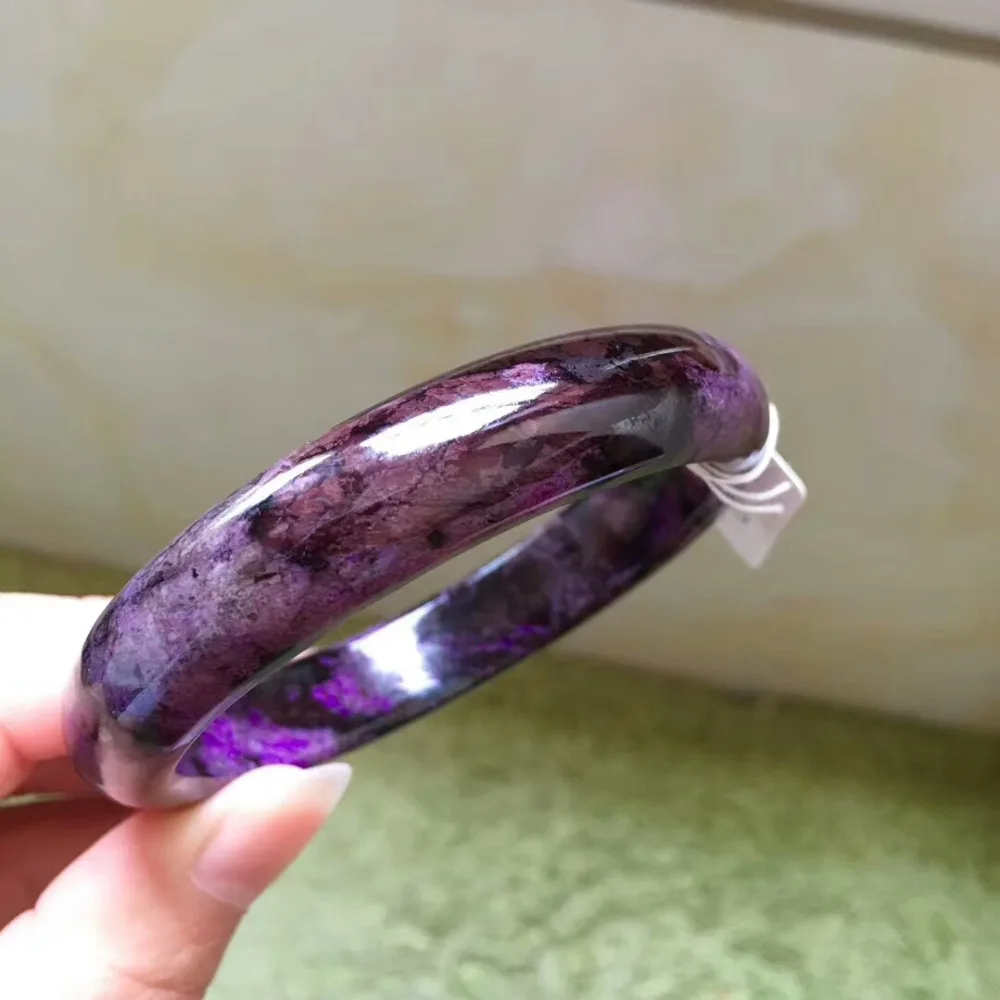 Genuine Natural Sugilite Gemstone Crystal Woman Bangle Inner Diameter 58mm AAAAA 12x8mm Drop Shipping | Украшения и аксессуары