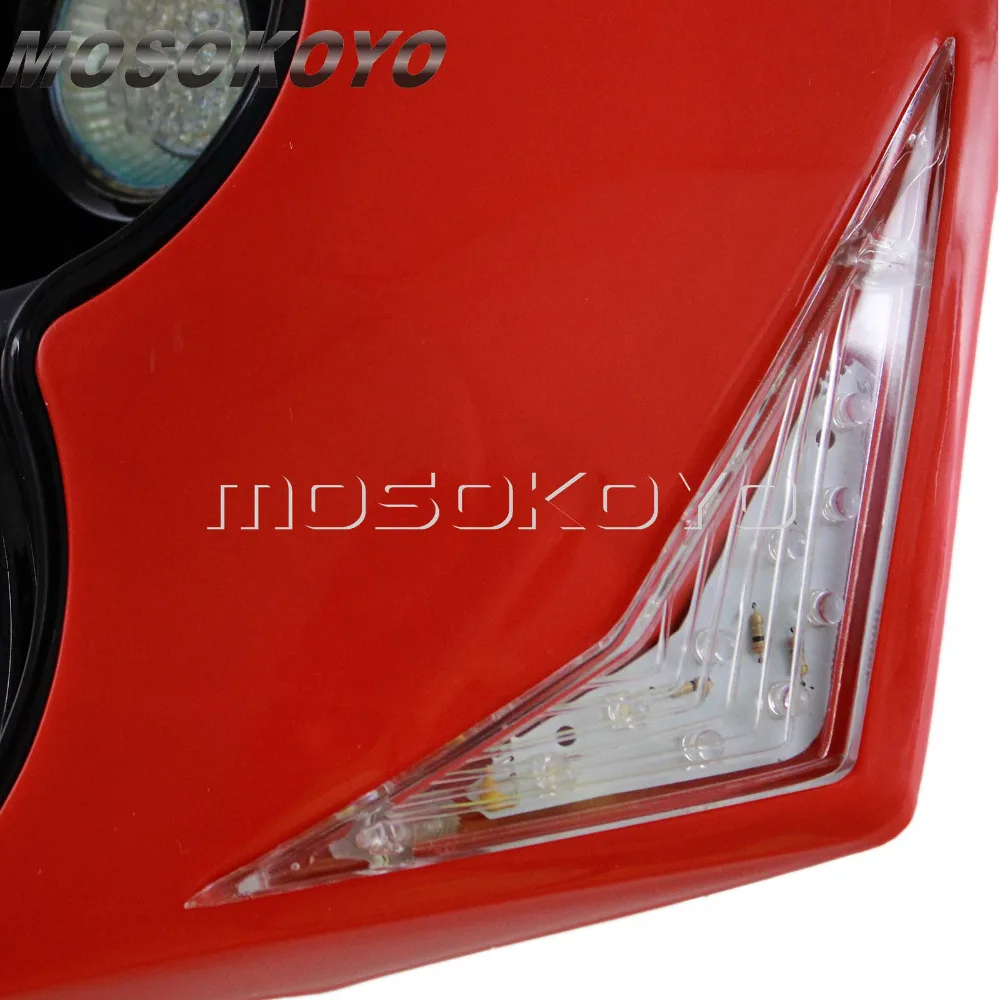 Красный Мотоцикл MX Enduro X2 светильник фара светодиодный индикатор для GasGas EC300 HONDA