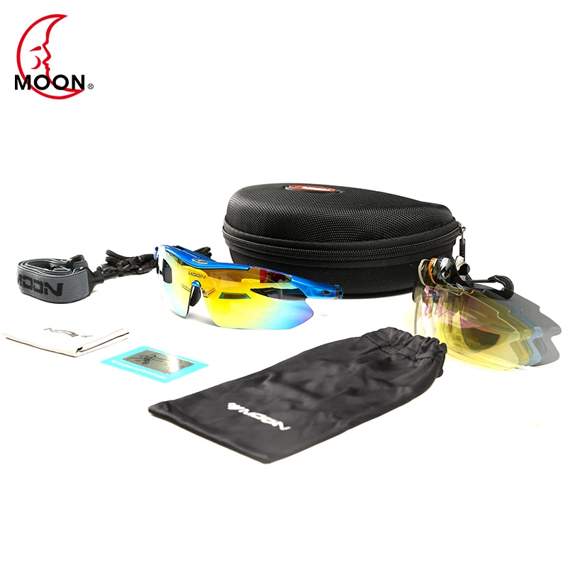 Поляризованные велосипедные очки Moon спортивные для бега ветрозащитные