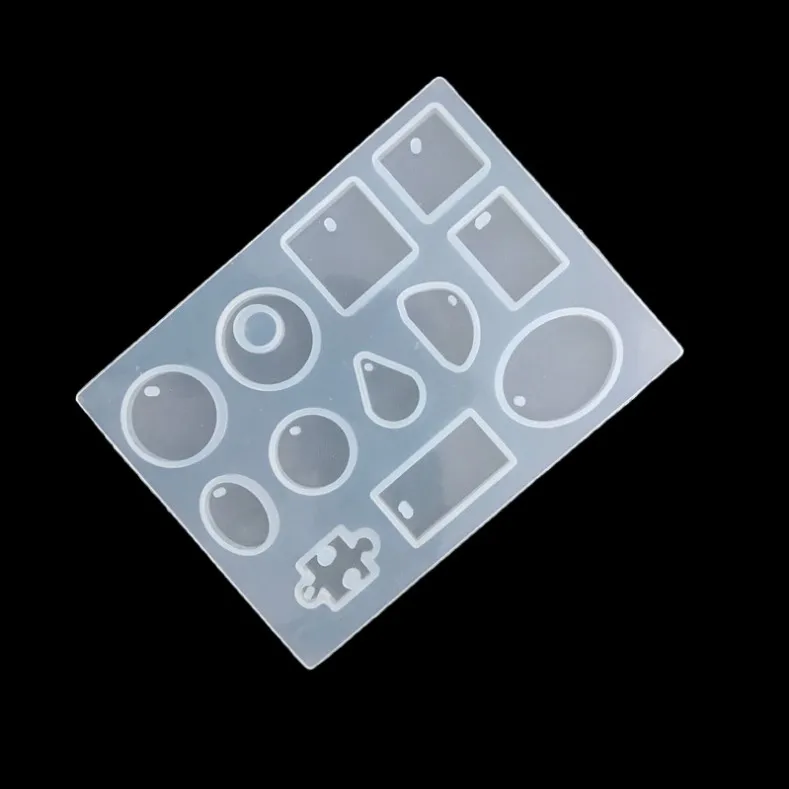 12 видов конструкций силиконовая форма для кабошонов Ожерелье Подвеска Смола форма для изготовления ювелирных изделий DIY ручной работы