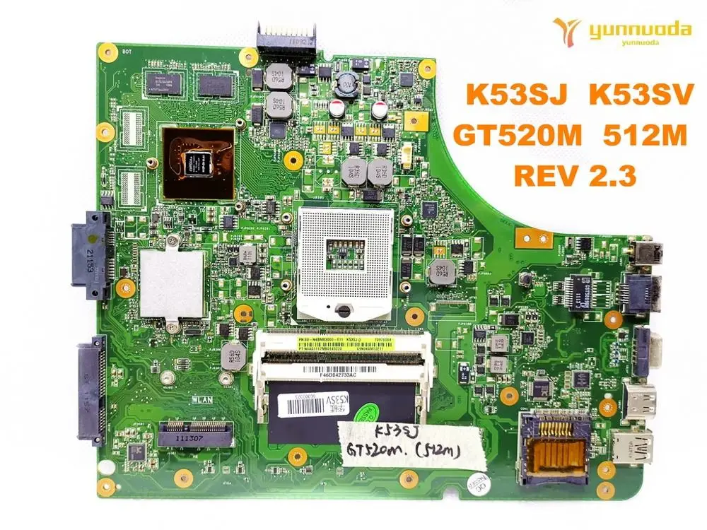 Оригинальная материнская плата для ноутбука ASUS K53SV K53SJ GT520M 512M REV 2 3 протестирована
