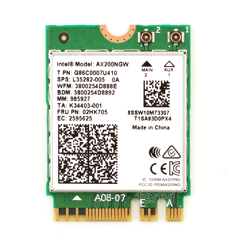 100 шт Dual Band Беспроводной AX200NGW M.2 NGFF Wi Fi Bluetooth 5 0 сетевой карты 2 4G/5G 802.11ac/ax для Intel AX200