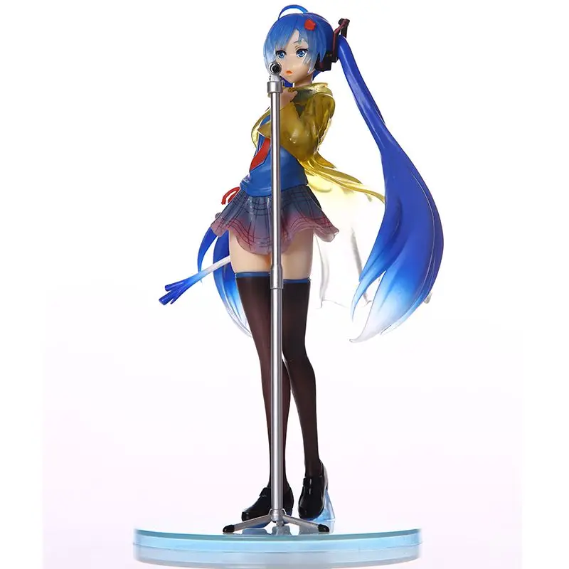 22 см японского аниме Рисунок пение дождь Мику Хацунэ ПВХ фигурку Nendoroid Petit Vocaloid