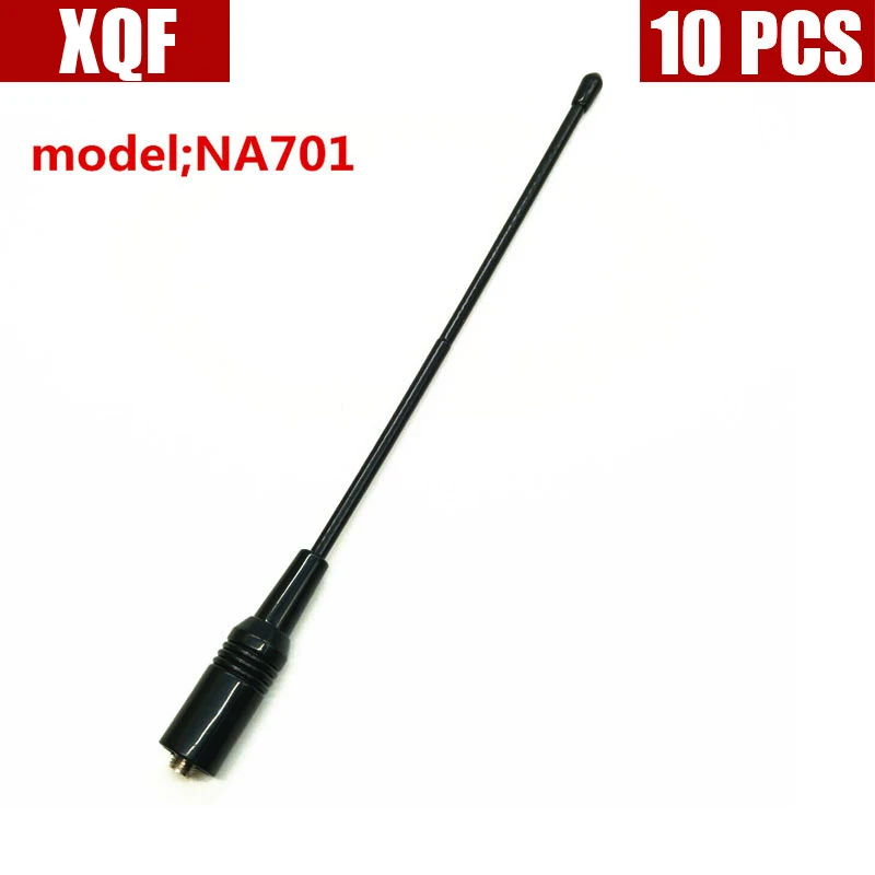 XQF 10PCS  NA-701 Handheld Antenna SMA-F UHF+VHF for walkie talkie BAOFENG UV-5R 888s H777 HYT PUXING TYT WOXUN two way radio