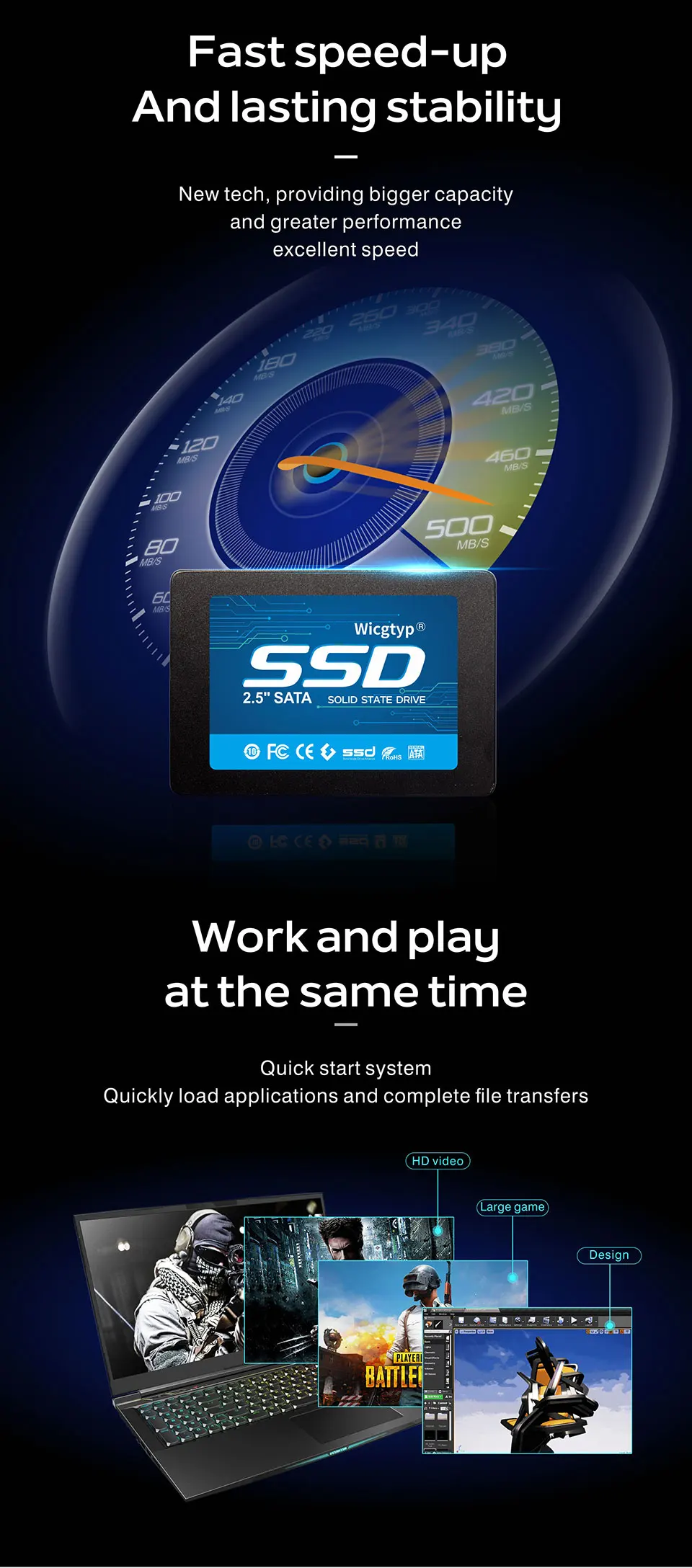 Wicgtyp SATA3 6 ГБ/сек. SSD 128 ГБ 7 мм hdd 2,5 Внутренний твердотельный диск Жесткий диск для Mac Pro mid