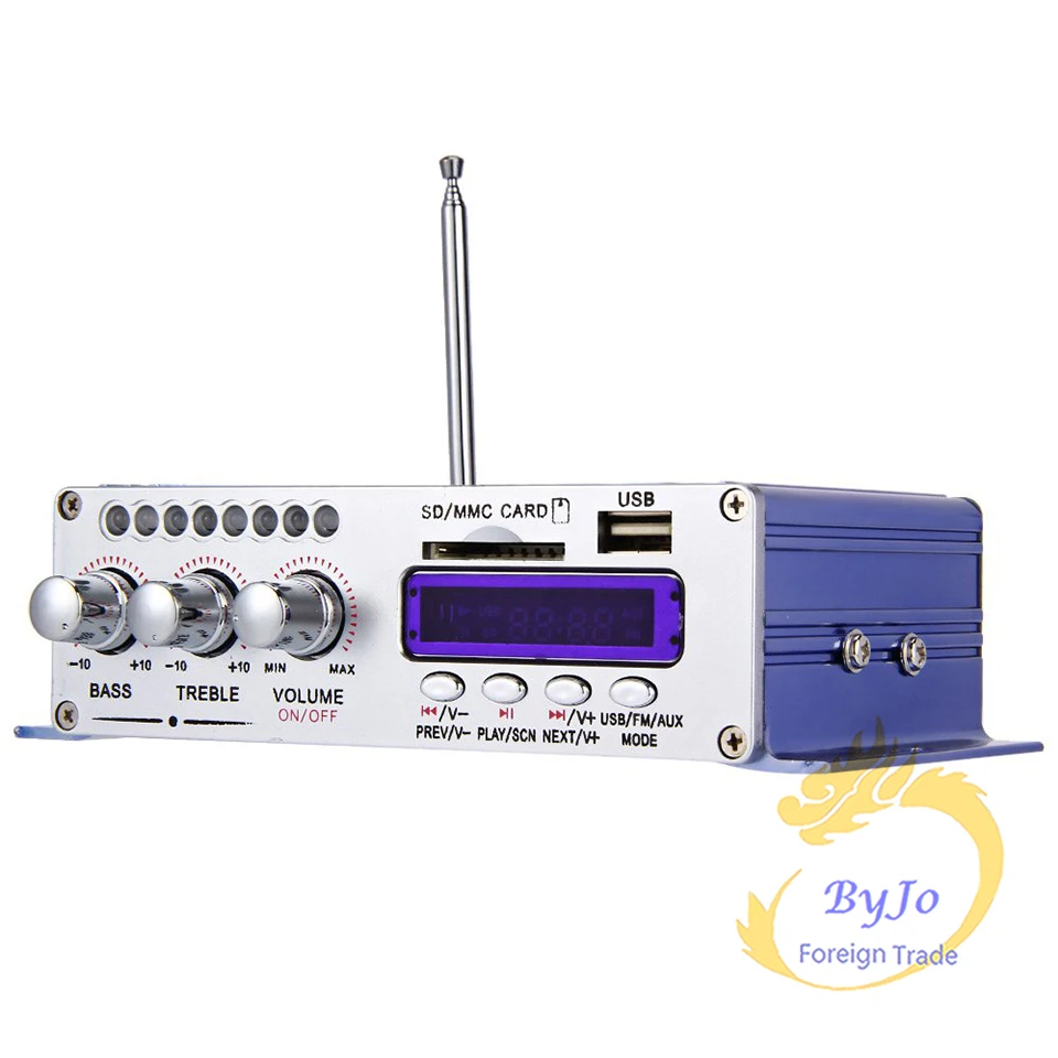 Hi Fi HY502 аудио усилитель мощности USB MP3 DVD CD FM SD цифровой плеер для мотоцикла авто