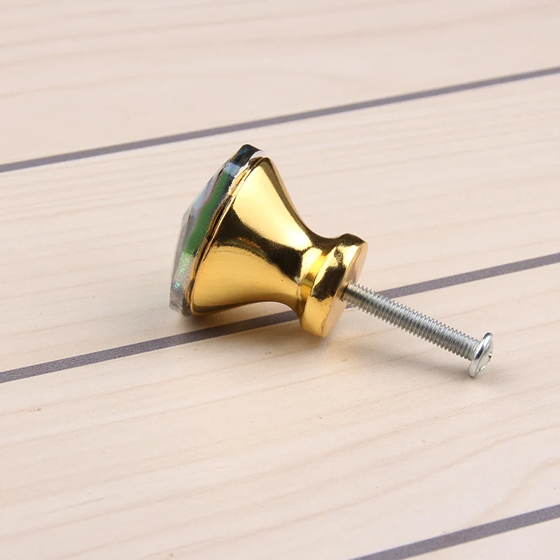 10 шт. 30 мм Золотое основание ручки хрустальный стеклянный шкаф дверь ящик