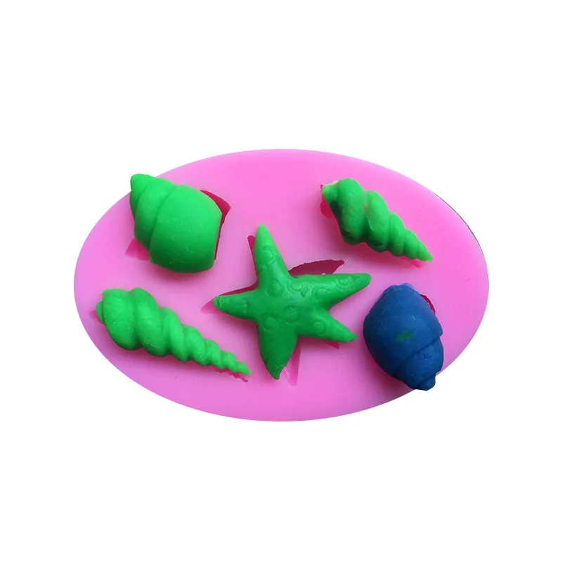 Мини Starfish ракушки Улитка Раковины Форма клей формы помадка форма для пирога