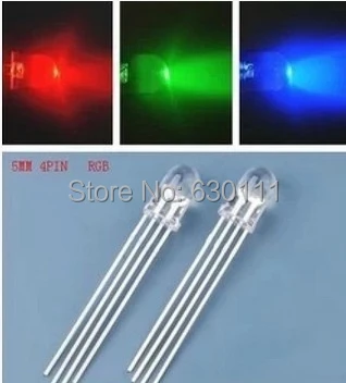Бесплатная доставка 1000 шт. медленная трансформация 5 мм RGB LED общий анод