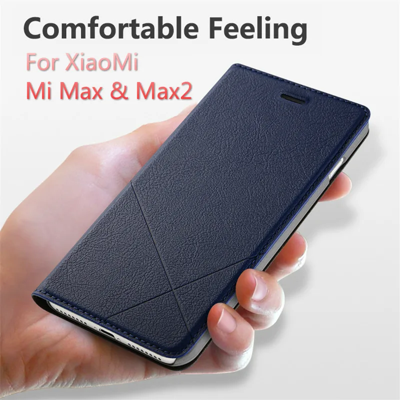 Кожаный чехол-книжка ручной работы для Xiaomi Mi Max 3 / 2 модный из искусственной кожи с