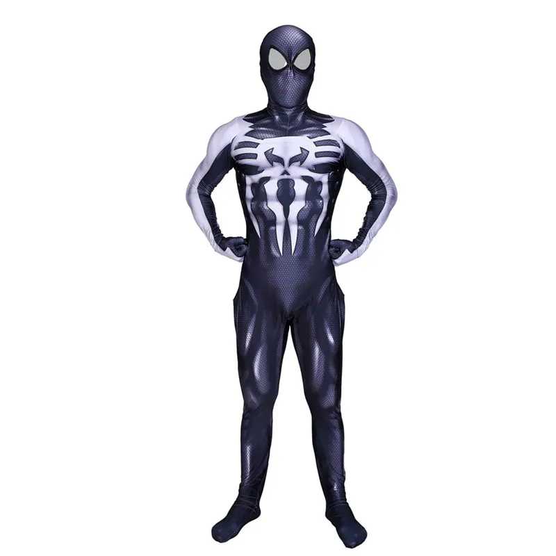 Фильм Venom Человек-паук Маска к костюму для косплея супергероя костюмы на Хэллоуин Для мужчин мальчиков зентай-костюм комбинезон комплект для детей и взрослых