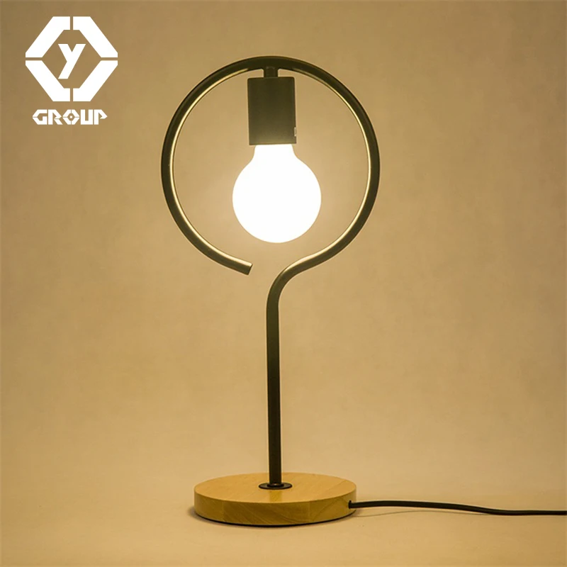 Oygroup ночь настольная лампа черный гладить современная Abajur пункт кварто де cabeceira