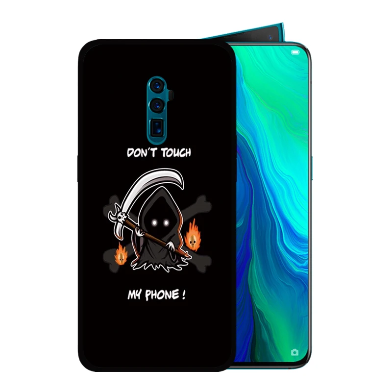 Мягкий силиконовый чехол черного цвета для OPPO Reno 10x zoom Reno2 2 Z R17 R15 R11 Plus 9S R15X K3 K1 Don't