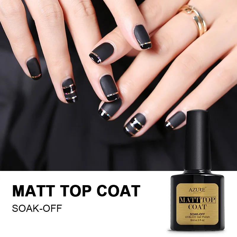 Matt Top Coat Небесно-Голубой Красота голографический Блеск УФ-гель для ногтей Platinum маникюрный набор Био-Гели Soak Off УФ Гель-лак супер блестящие, для дизайна ногтей Лаки - Цвет: Matt Top Coat