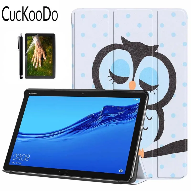Для Huawei MediaPad M5 Lite 10 чехол тонкий кожаный смарт для 1 BAH2 L09/W19 DL AL09 чехол|Чехлы