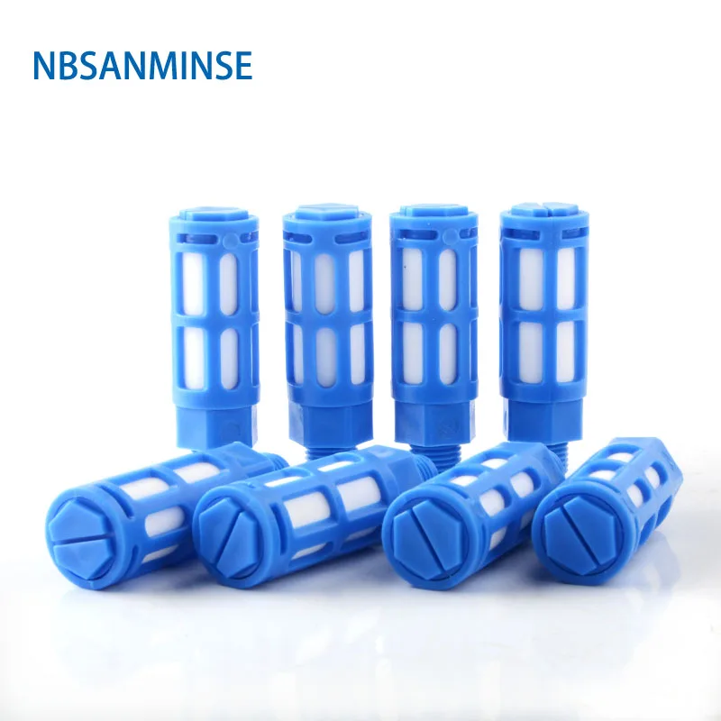 Купи NBSANMINSE 10Pcs/lot PSU 1/8 1/4 3/8 1/2 3/4 1 Inch Plastic Muffler Air Silencer Pneumatic Automation Parts за 374 рублей в магазине AliExpress
