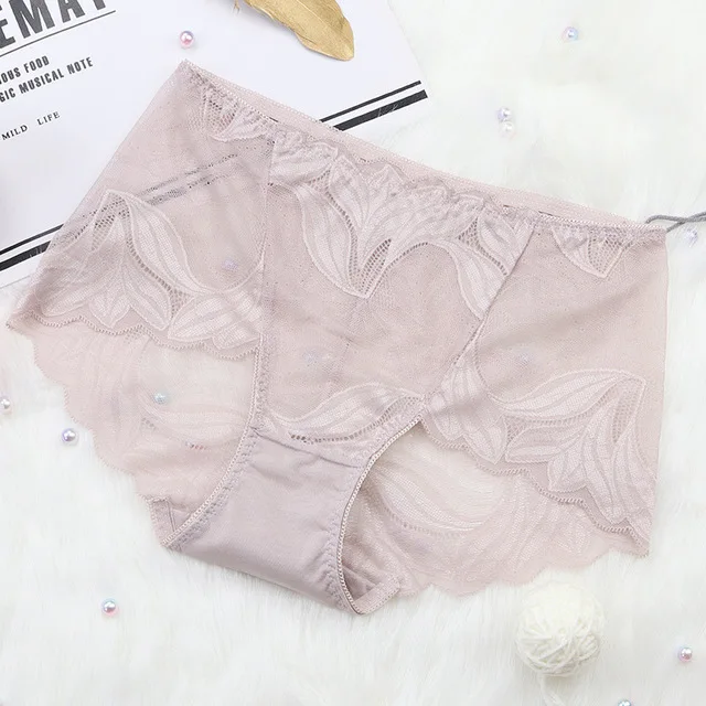 2 шт./лот женское нижнее белье кружевные трусики со средней талией сексуальное