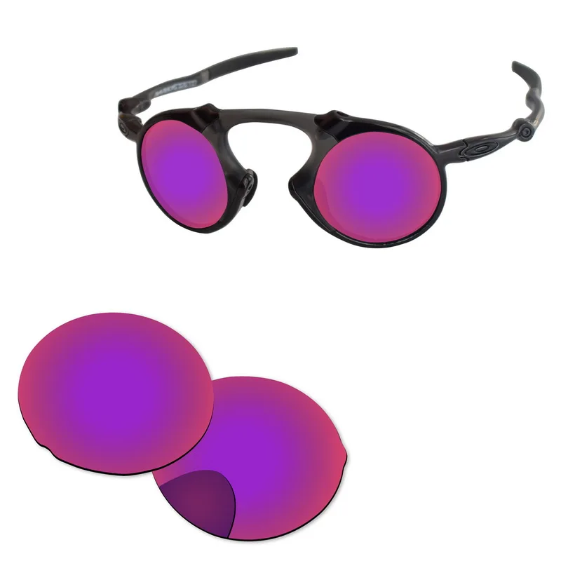 Purple Red PapaViva Сменные линзы для аутентичных поляризованных солнцезащитных очков Madman-несколько вариантов - Цвет линз: Purple Red