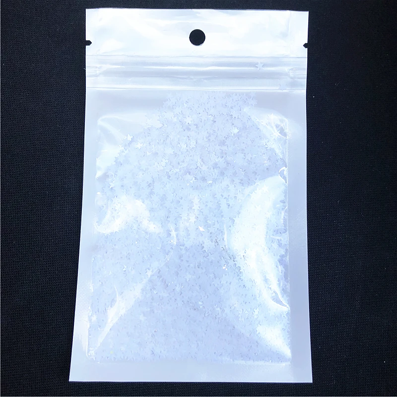 10 г/упак. 3 мм ультратонкая белая звезда Блестки для дизайна ногтей блестки ЭО