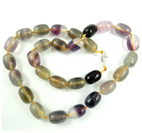 fashion Beautiful Natural stone fluorite beads pendant Handmade Chain Gem Jewelry Necklace For Women Party Wedding A10 | Украшения и