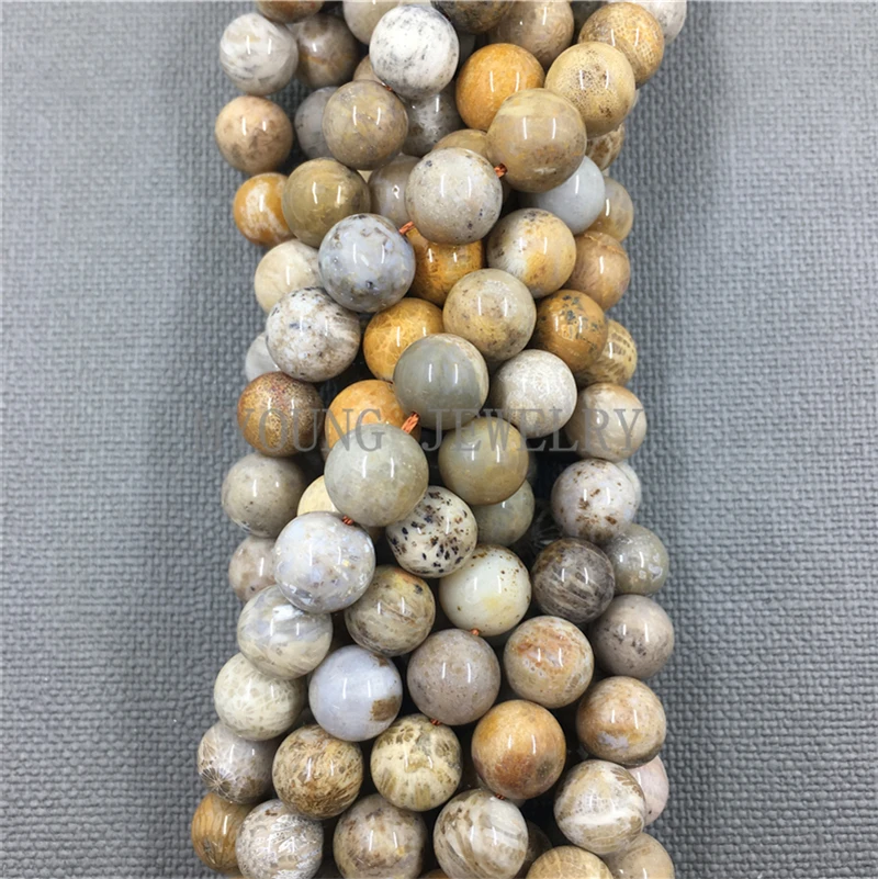 MY1268 Chrysanthemum Stone Smooth Round Drilling Bead,Nature Stone beads for Bracelet Necklace Jewelry