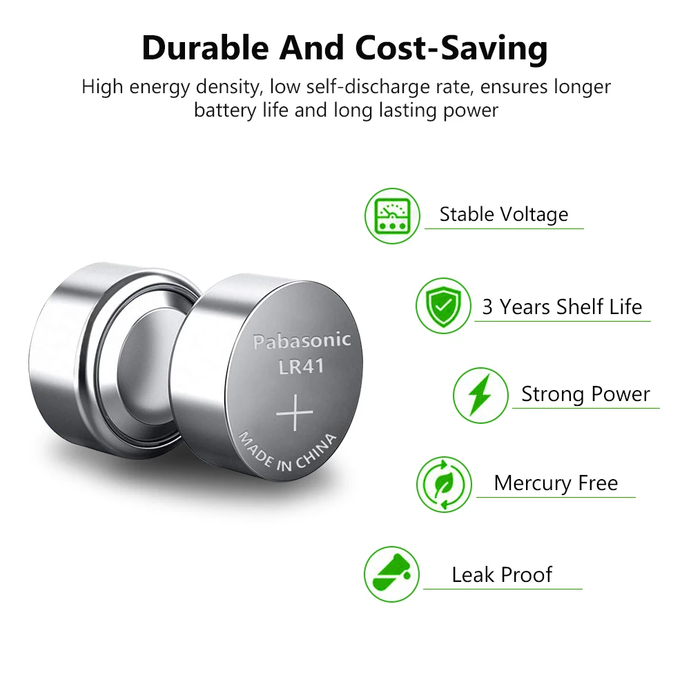 8 шт. оригинальный 1 5 V LR41 LR41H SR41 SR41W SR41SW AG3 192 V3GA Монета кнопки Батарея сотовый SR415W