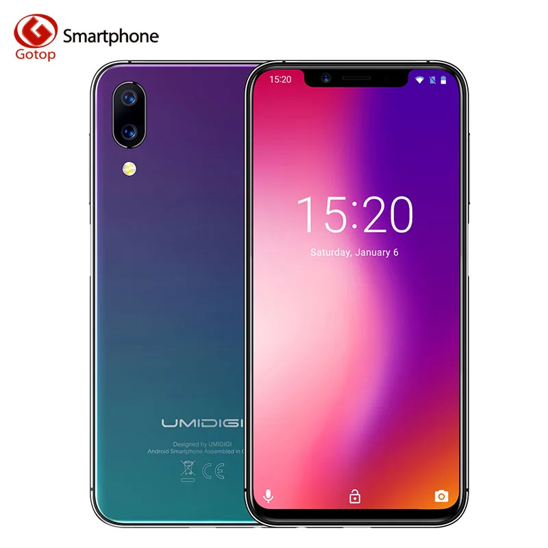 UMIDIGI ONE смартфон с 5 9 дюймовым дисплеем восьмиядерным процессором P23 ОЗУ 4 Гб ПЗУ 32