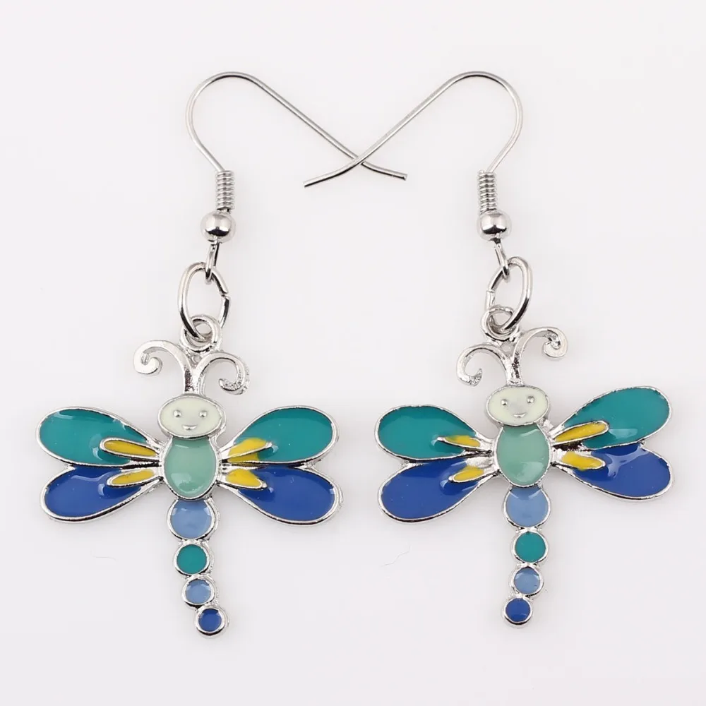 Женские серьги-подвески в виде стрекозы | Украшения и аксессуары