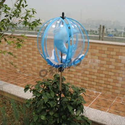 Уличная ветряная мельница стерео дельфин украшение для поворота