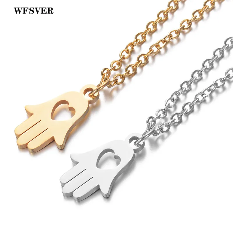 WFSVER металлическое ожерелье из нержавеющей стали серебро/золотой цвет на удачу