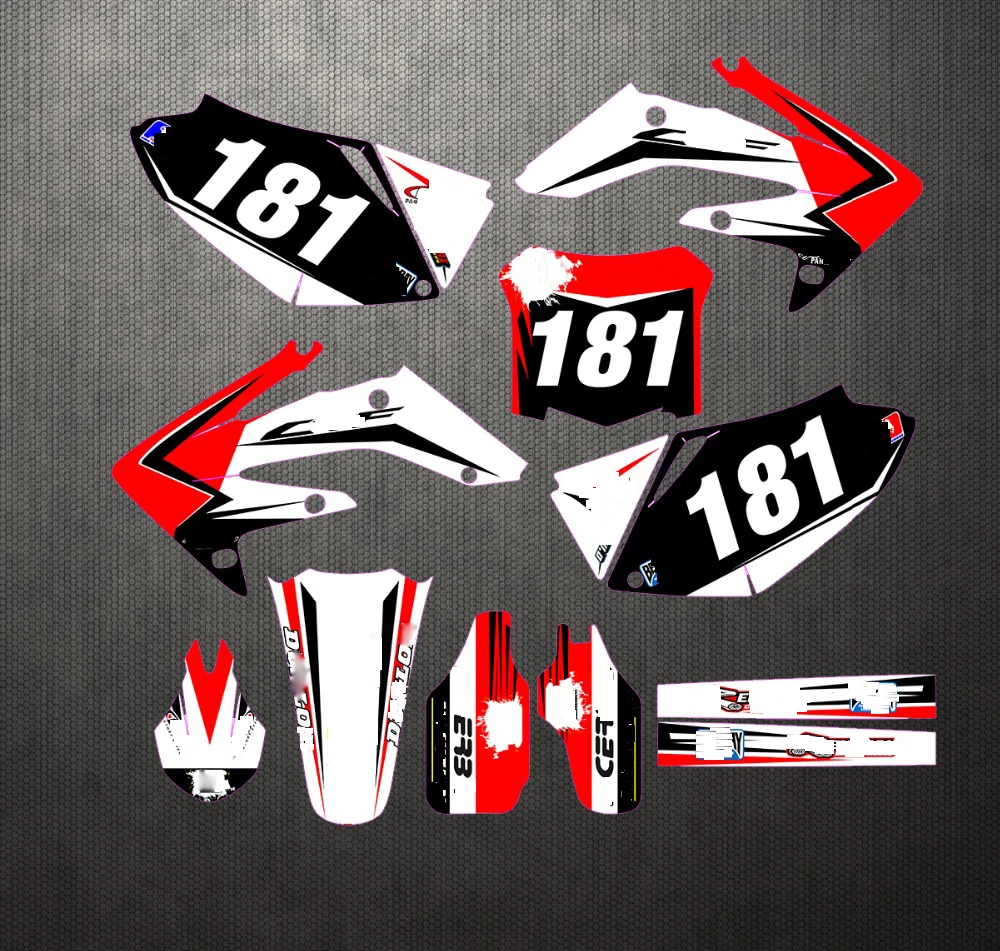 04 09 для Honda CRF250R номер 181 Графика & Фоновые наклейки Наборы наклейка CRF250 R CRF 250R 2004 2005
