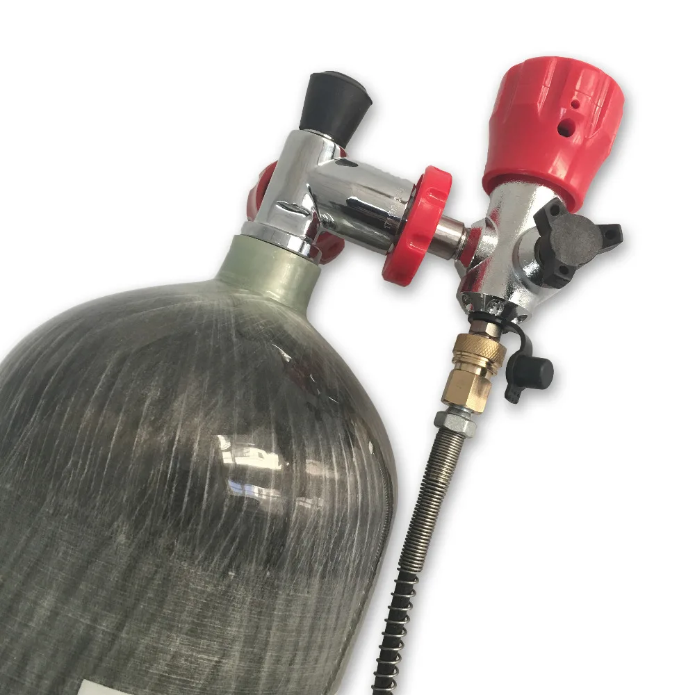 Verkaufen Air Condor Pcp Gun 6.8L CE Scuba Tauchen Flaschen 300bar/4500psi Gas Carbon Faser Zylinder Mit Ventil Füllen Station AC168101