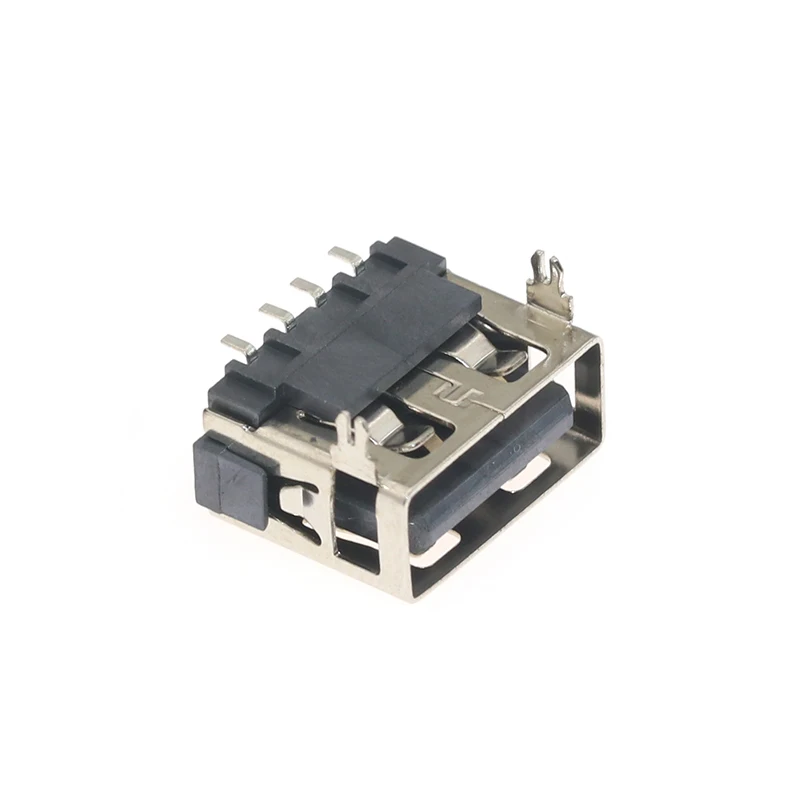 Flat edge 10 шт./партия USB 2,0 Тип A Forefoot 4 Pin 30 в 1.5A USB разъемы Женский Плоский порт разъем хвост розетка электрические клеммы - Цвет: Flat edge