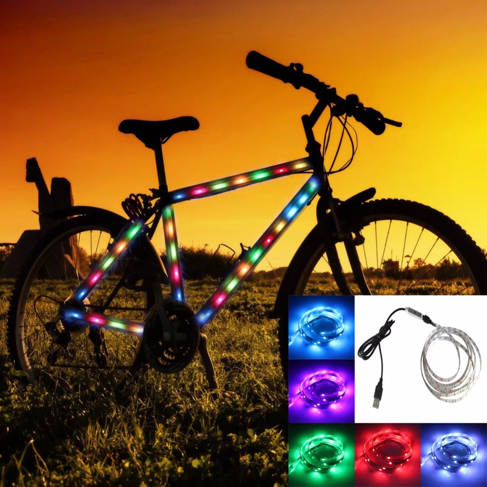 Светодиодная лента USB RGB велосипедная ТВ 3528/2835 SMD 5 в 1 м 2 3 4 пульт дистанционного