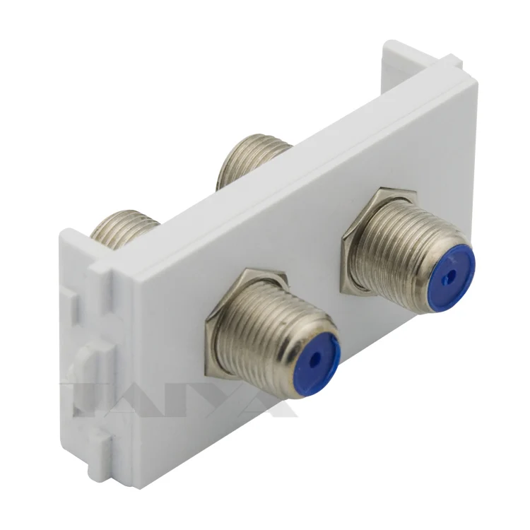 2 порта с новым стилем ТВ настенная пластина F головка разъем никелированной