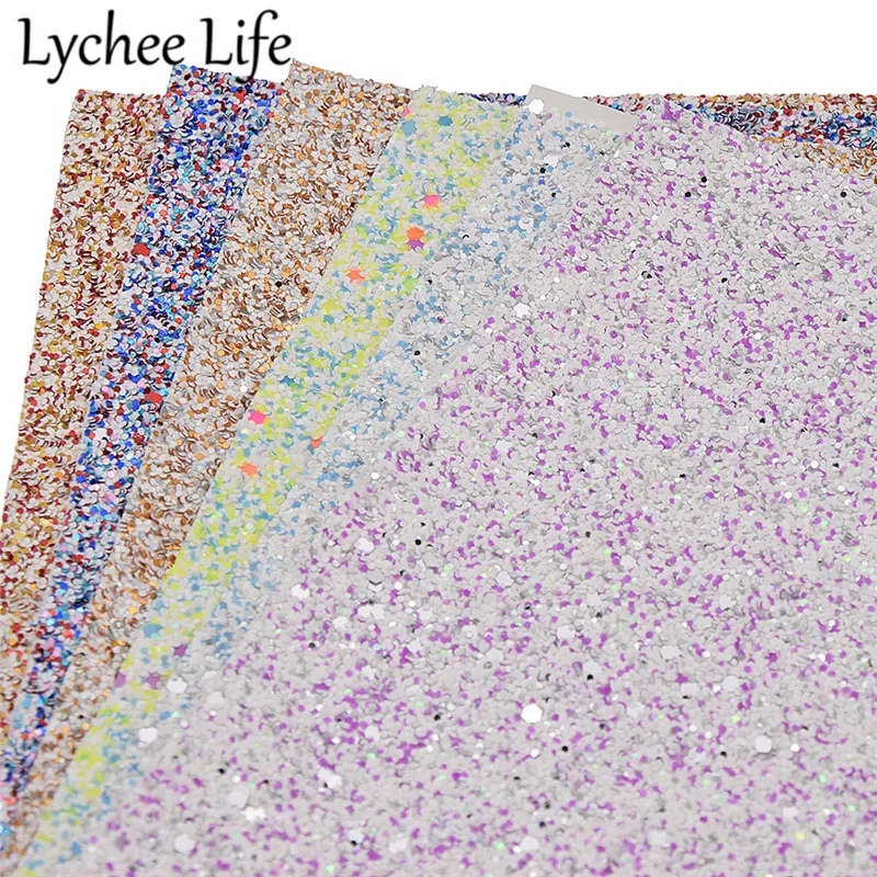 Lychee Life A5 плотная блестящая искусственная кожа ткань красочные 21x15 см искусственная ткань DIY ручной работы швейная одежда аксессуары