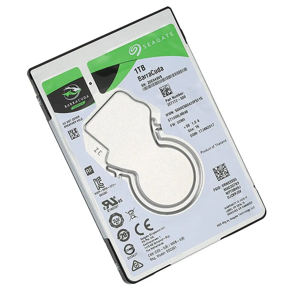 Seagate 1TB внутренний hdd Тетрадь жесткий диск 7 мм 5400 об/мин SATA 6 ГБ/сек. 128MB Кэш 2 5