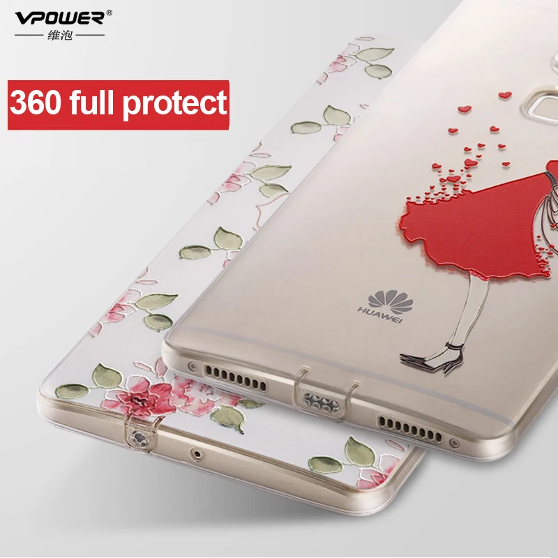 VPOWER для huawei mate S силиконовый чехол ТПУ 3D рельефная живопись стерео ощущение