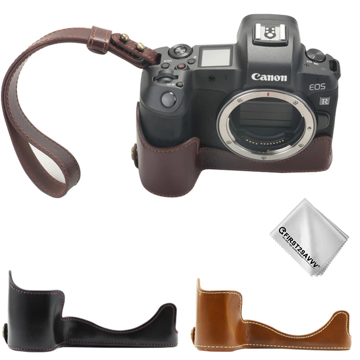 Чехол для камеры из искусственной кожи с ремешком на запястье Canon EOS R|Сумки