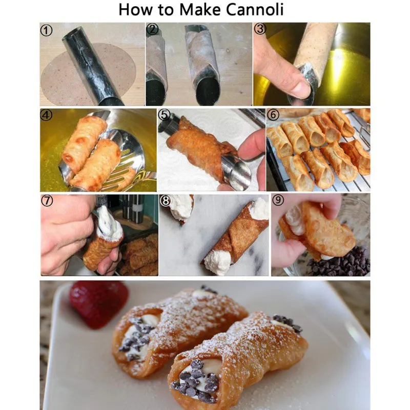 Сделай Сам 10 шт. формы для кремового рога из нержавеющей стали стая круассановая