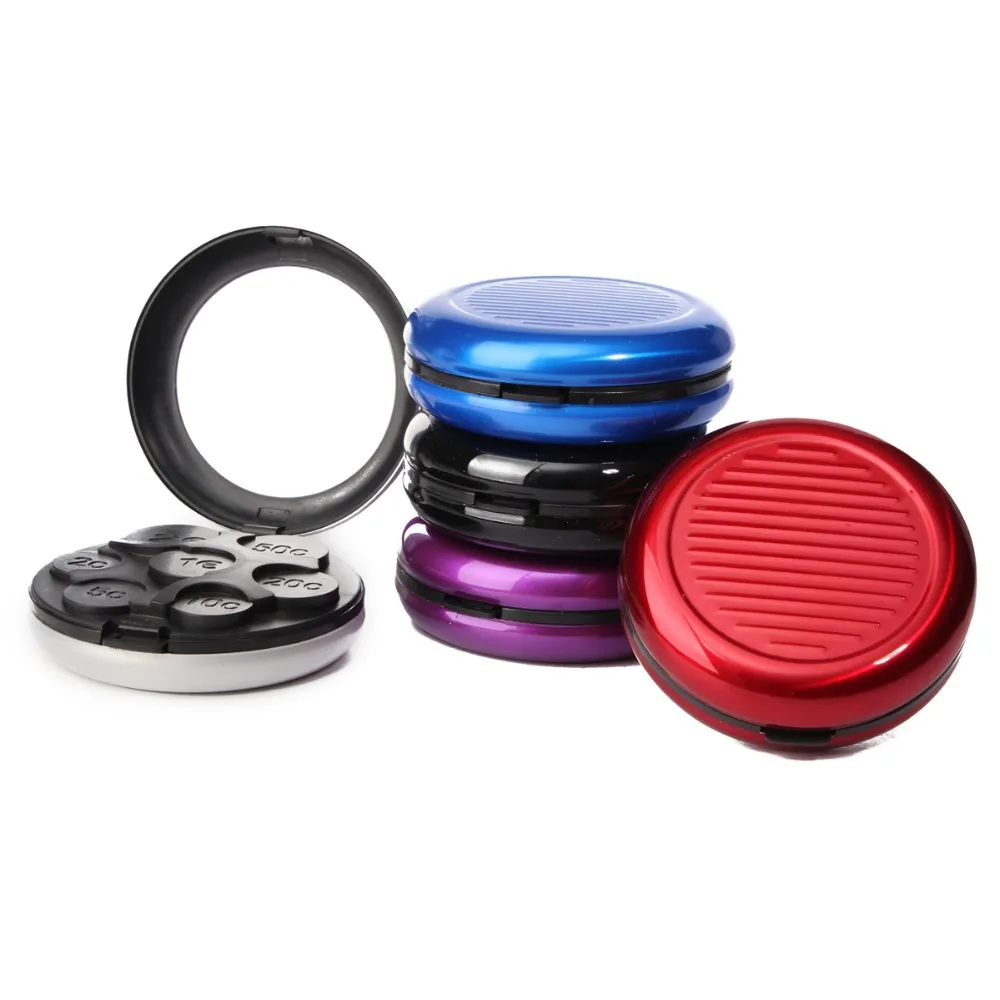 

2023 Hot Aluminum USA Dollar Coin Purse Coin Wallet Holders Storage Box With Cosmetic Mirror
