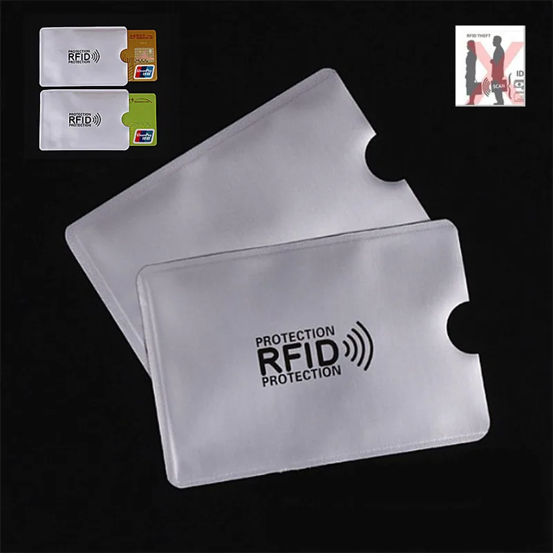 10 шт. Анти RFID бумажник с защитой от размагничивания Блокировка считыватель банк