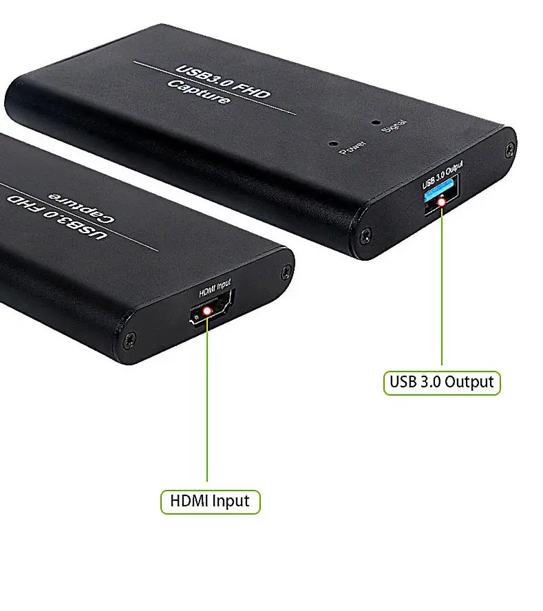 2 ports KuWFi USB3.0 HDMI 4K60Hz Захват видео с HDMI на USB Захват видеокарты Dongle Игра Потоковая трансляция в прямом эфире с входом MIC - Цвет: 2 ports