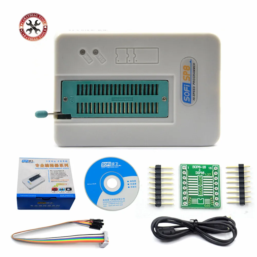 Новое поступление Софи SP8 A SOP8 зажим 93/24/25/BR90/SPI USB Программист EEPROM BIOS IC гнездо