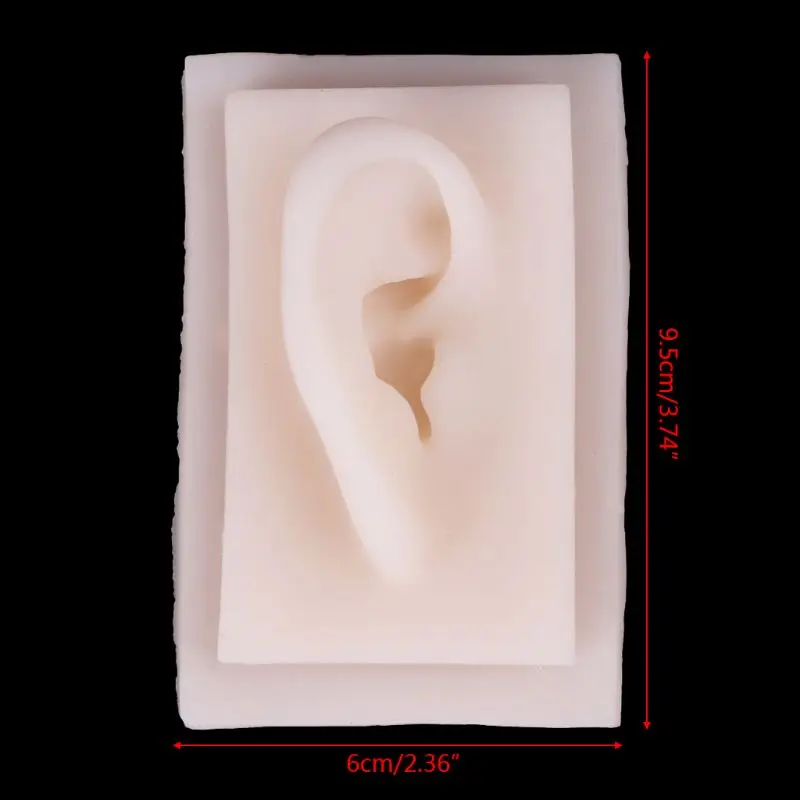 

props model Human Soft Silicone Right Ear Model Life Size Acupuncture Study Practice Tool