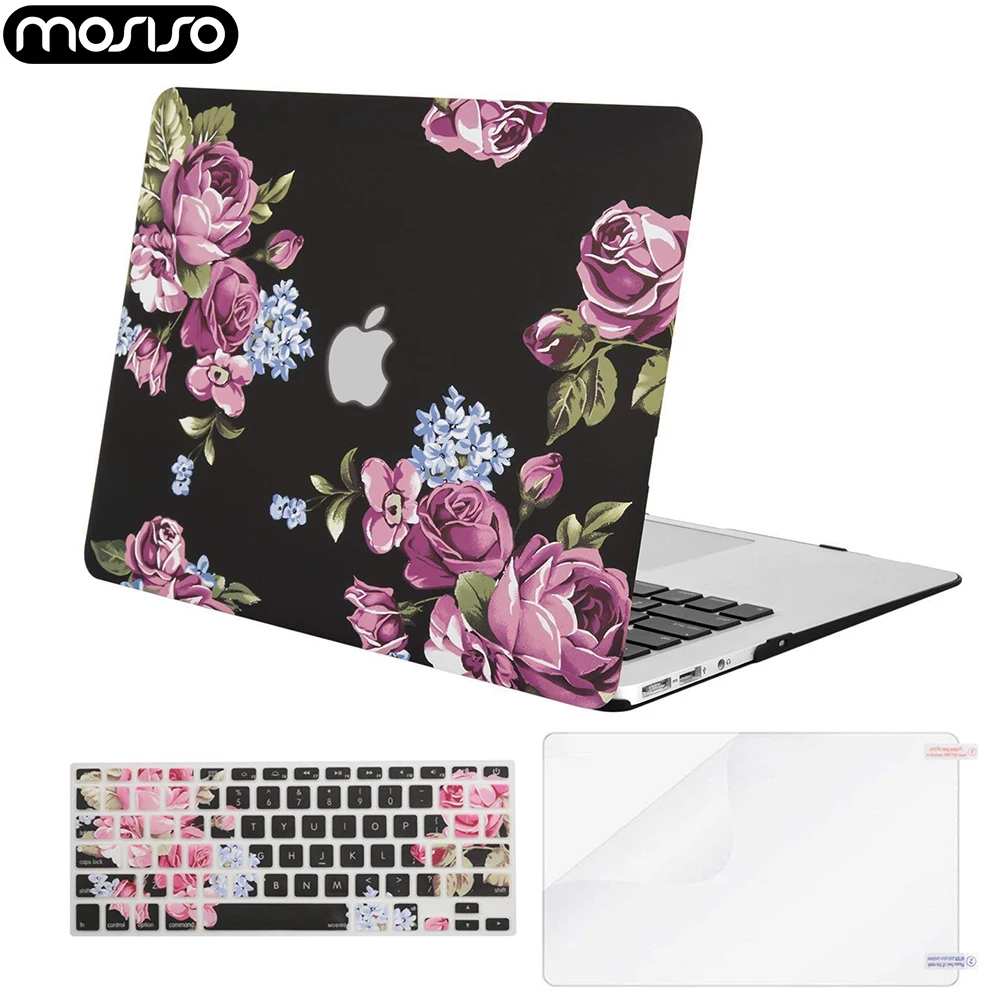 Жесткий матовый чехол MOSISO для ноутбука Mac Air 13 дюймов Macbook A1466 2012 2017 + силиконовый