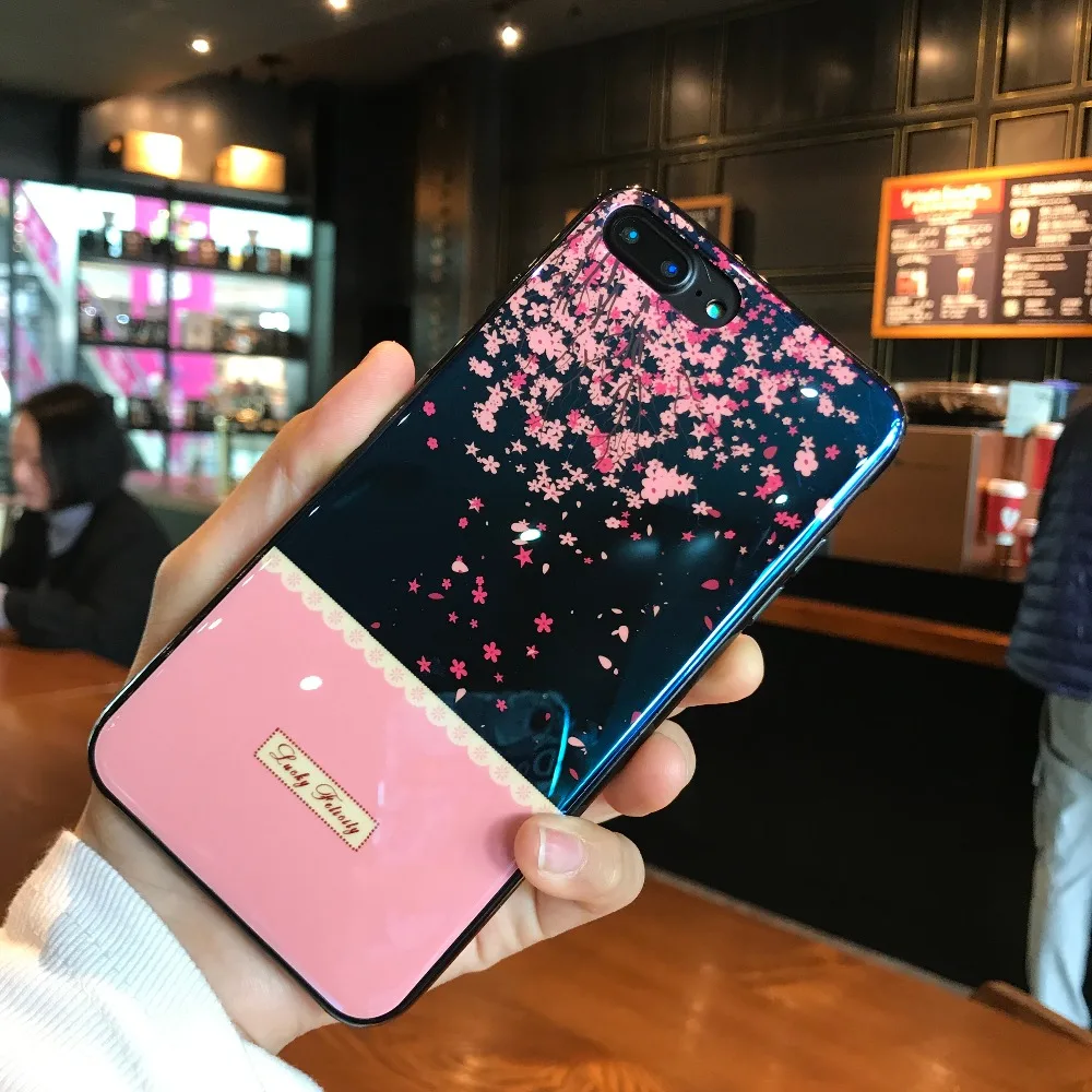 Чехол Синий луч для Apple iPhone 7 8X6 6s Plus 8 TPU Мягкий силиконовый чехол красивые цветы