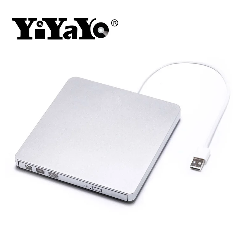 YiYaYo внешний флэш накопитель USB 2 0 VCD/CD/DVD плеер оптический считыватель тонкий